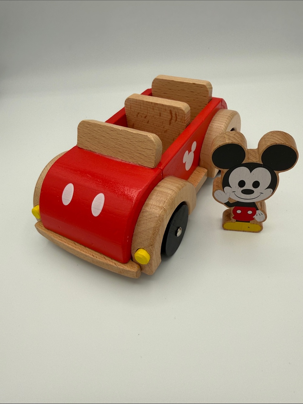 Disney Wooden Mickey Mouse and car